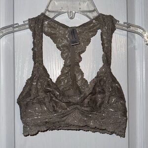 Dreamwear Grey/beige Lace Bralette Sz S